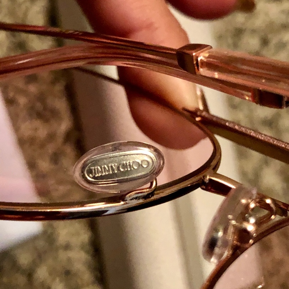 JIMMY CHOO Pink Abbiegs Aviator Stainless Steel 🕶 - Picture 7 of 9